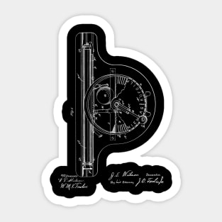 Typewriter Vintage Patent Hand Drawing Sticker